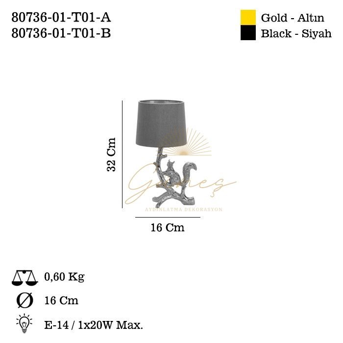 LAFESTA 01 MASA LAMBASI B 1XE14