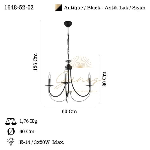 FERRA 3 LU ANTIK LAK AVIZE 3XE14