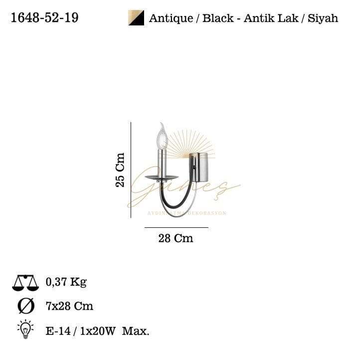 FERRA TEKLI ANTIK LAK APLIK 1XE14