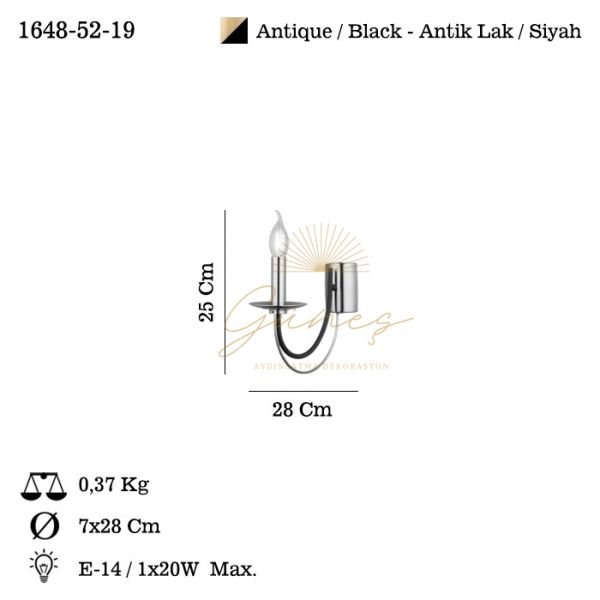 FERRA TEKLI ANTIK LAK APLIK 1XE14
