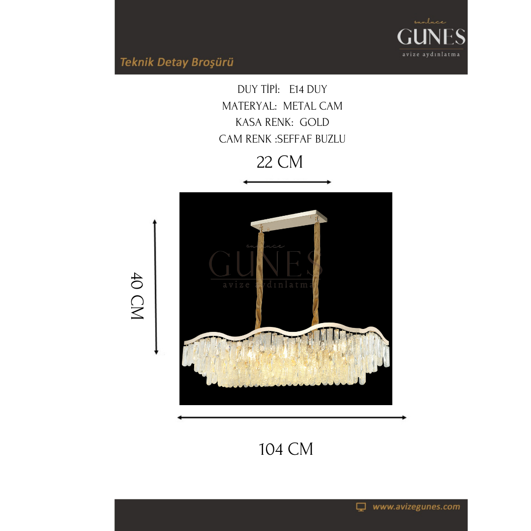 AYTAÇ LUCEA ANEMON 17 LI 100X35 LIK M.USTU AVIZE 17XE14