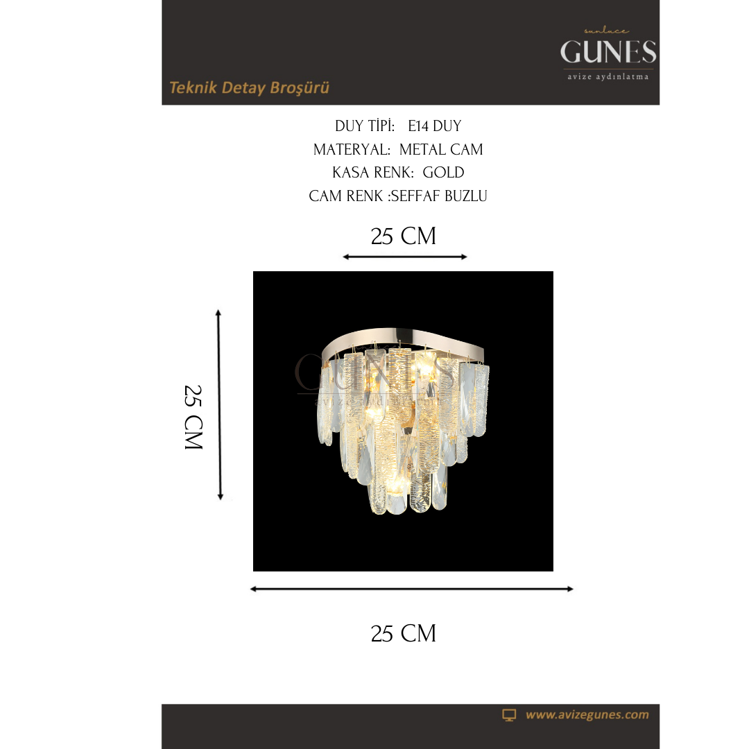 AYTAÇ LUCEA ANEMON 3 LU APLIK 3XE14