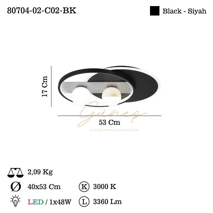 BELICA LEDLI 02 PLAFONYER 48W 3000K