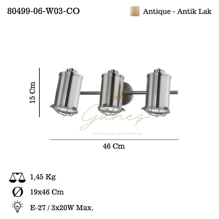 ACOSTA 3 LU ESKITME APLIK 3XE27