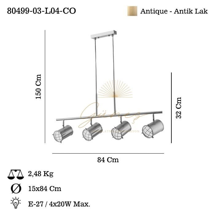ACOSTA 4 LU ESKITME M.USTU AVIZE 4XE27