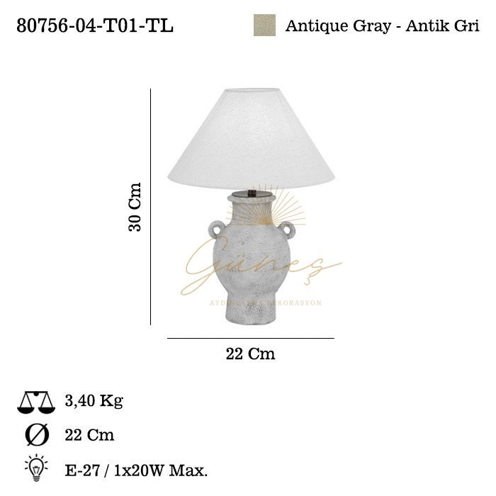 SOLVITO 04 MASA LAMBASI 1XE27