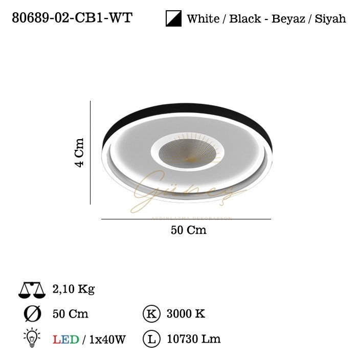 PORTELLA K.BOY LEDLI PLAFONYER 32W 3000K