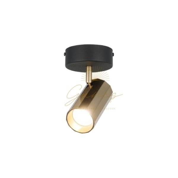 OKTANO TEKLİ SİYAH-ANTIK LAK PLAFONYER 1XGU10