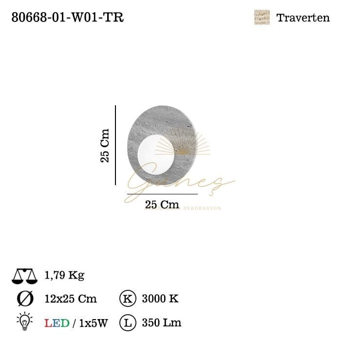 MIOTTO LEDLI TEKLI APLIK 3000K 5W