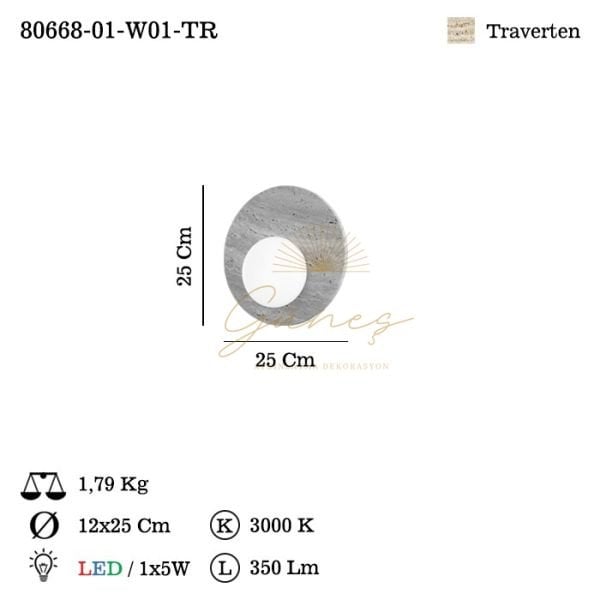 MIOTTO LEDLI TEKLI APLIK 3000K 5W