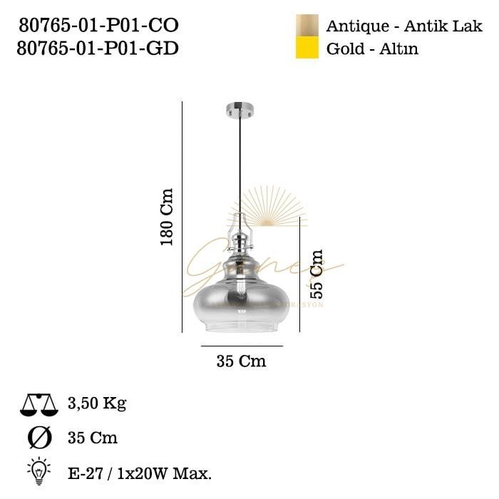 MIRADOR ALTIN TEKLI SARKIT 1XE27