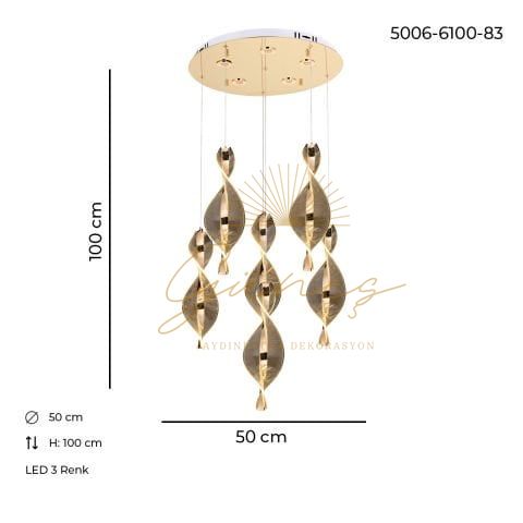 Likya 6lı Tepsili Avize