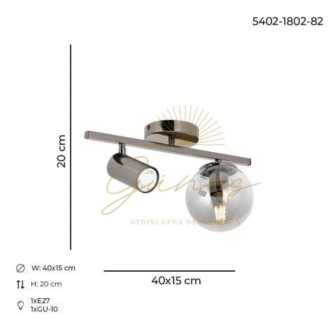 Zer 2li Sıralı Avize Platin Eskitme