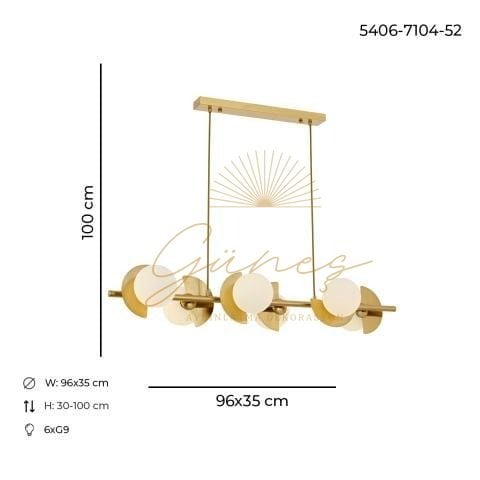 Venüs 6lı Sıralı Avize Eskitme