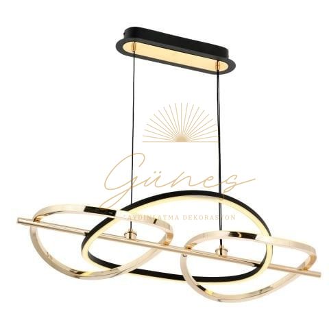 Tuna 2li Sarkıt Avize Gold-Black