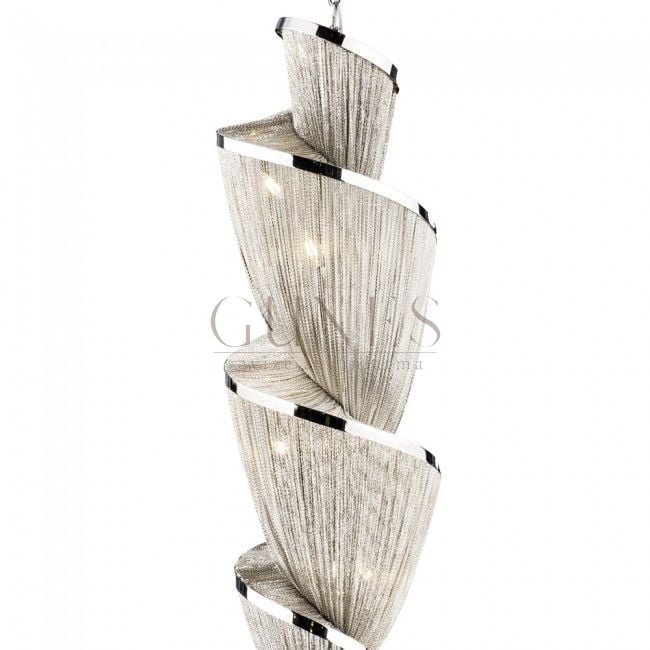 Chained 13 Lambalı Zincir Avize Krom