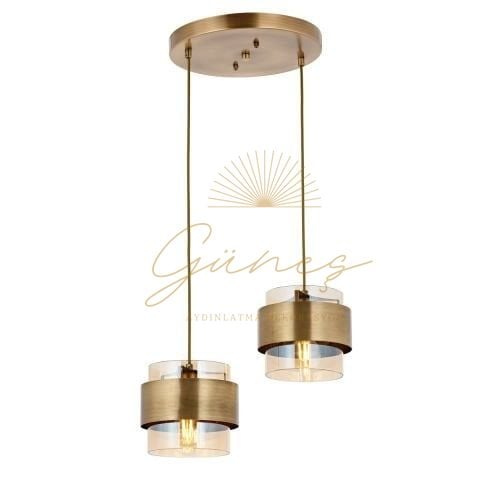 Roza 2li Tepsili Modern Avize Eskitme