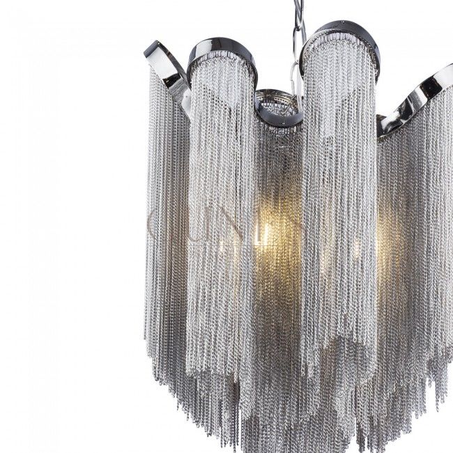 Chained 4 Lambalı Zincir Avize Krom