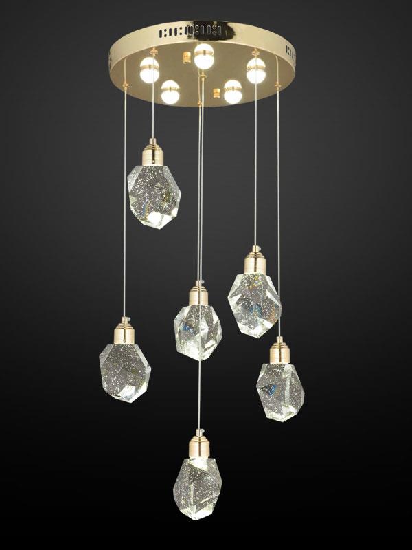 ÖZMER PV-127 GOLD 6LI LED AVİZE