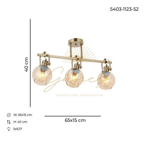 Pangaltı 3lü Çemberli Modern Avize Eskitme