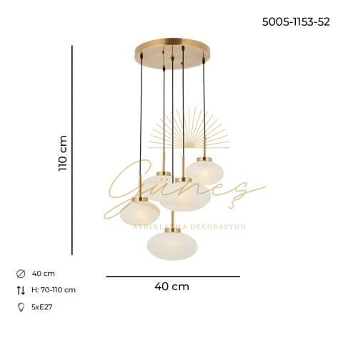 Olimpos 5li Tepsili Avize Eskitme