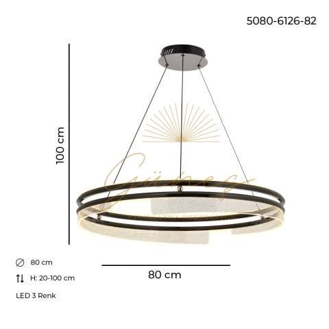 Neptün 80lik Avize Platin