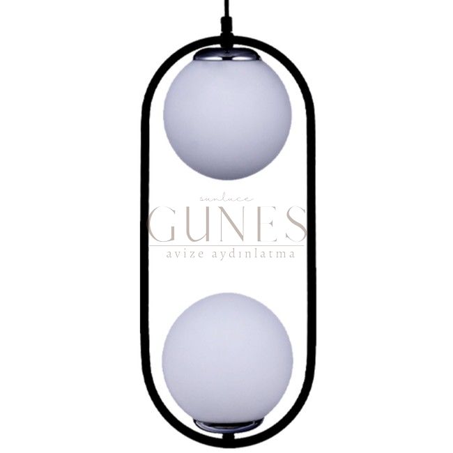 Lara 2li Siyah Avize