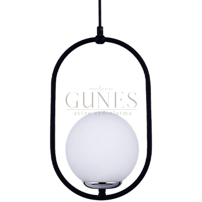 Lara Tekli Siyah Avize