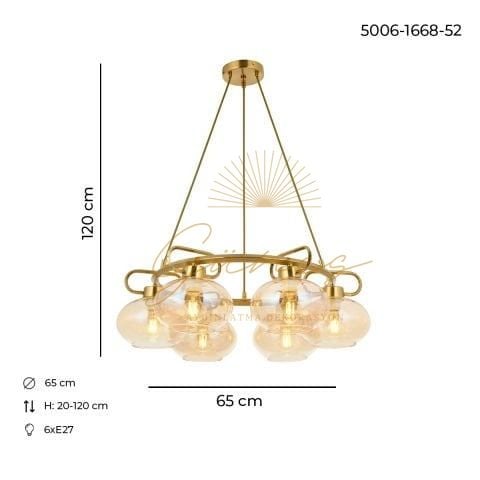 London 6lı Çemberli Avize Eskitme