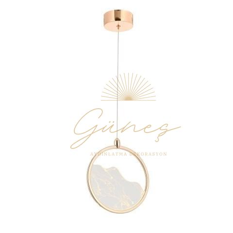 Geyik Tekli Sarkıt Avize Gold