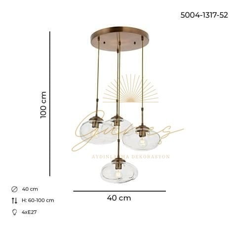 Bulut 4lü Tepsili Avize Eskitme