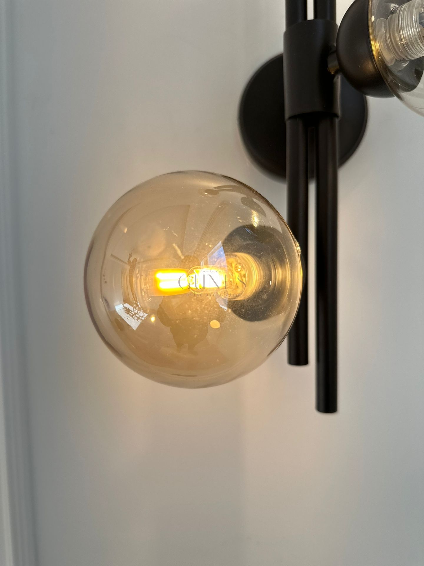 Siyah Boyalı 3 lü Aplik GÜNEŞ GS-1555-1BSY