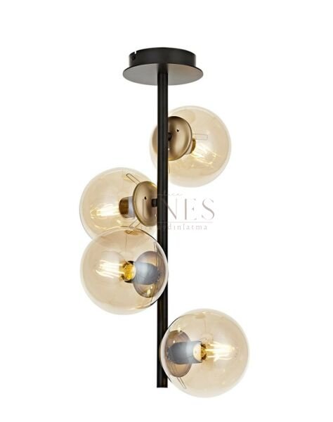GN-549-4S SİYAH 4LÜ AVİZE