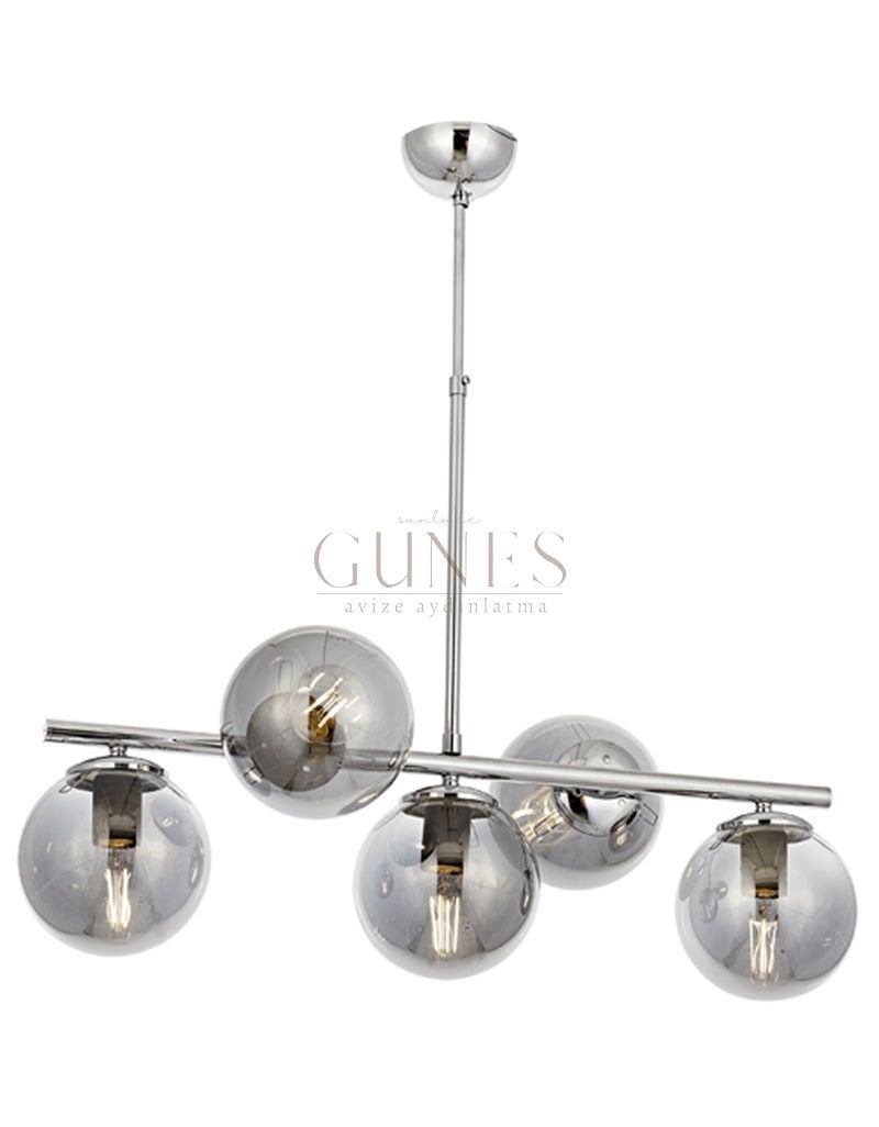 GN-549-5K KROM 5Lİ SIRALI AVİZE