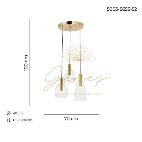 Akçay 3lü Tepsili Avize Eskitme