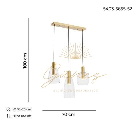 Akçay 3lü Sıralı Avize Eskitme