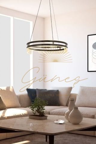 Neptün Ledli Sarkıt Avize Platin