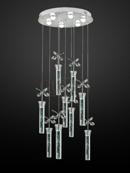 ÖZMER AD-034 KROM 9LU SARKIT LED AVİZE