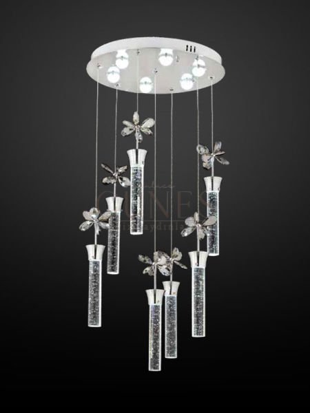 ÖZMER AD-034 KROM 7Lİ SARKIT LED AVİZE