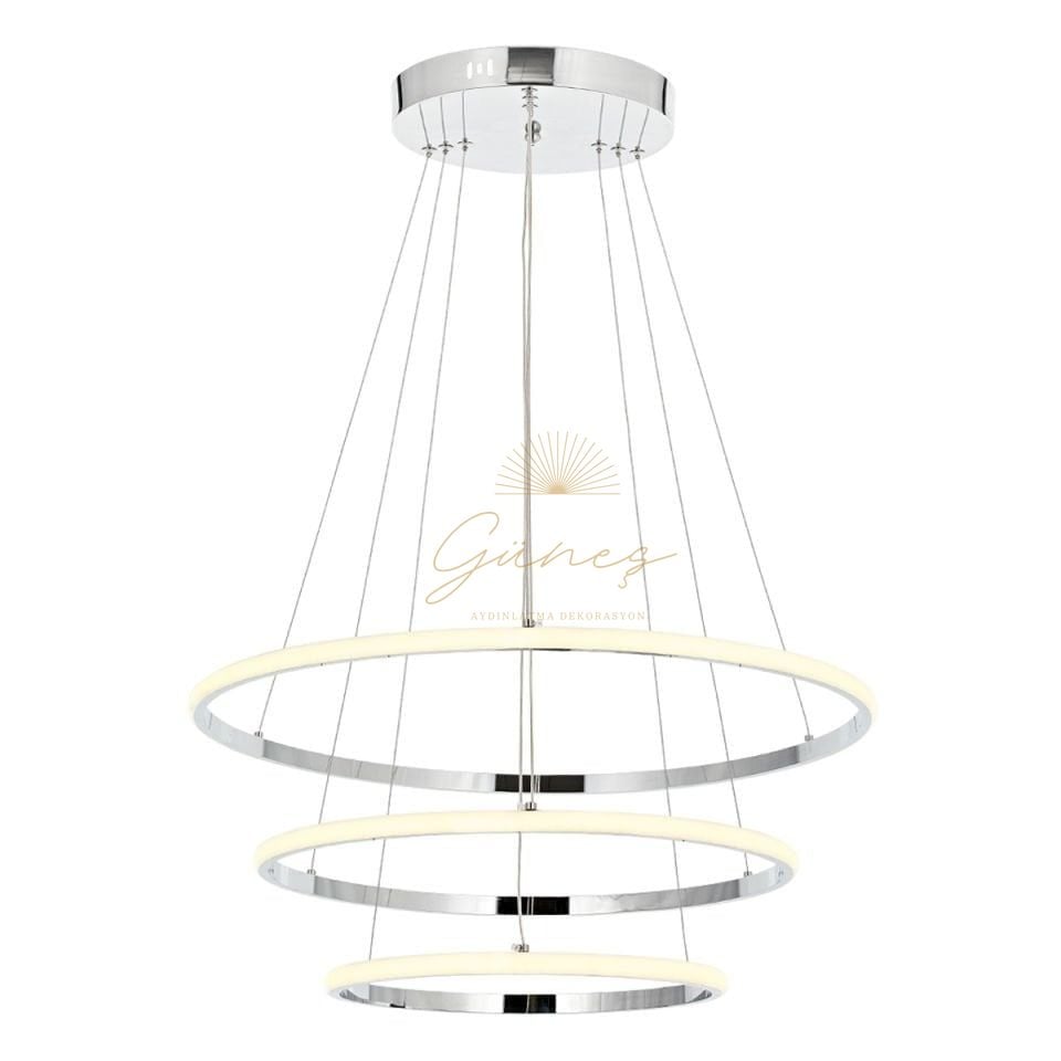 Lund 60lık Ledli Avize Krom