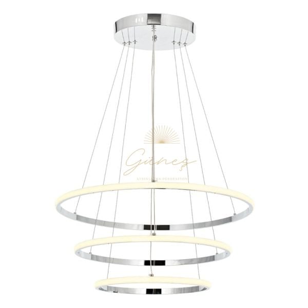Lund 60lık Ledli Avize Krom