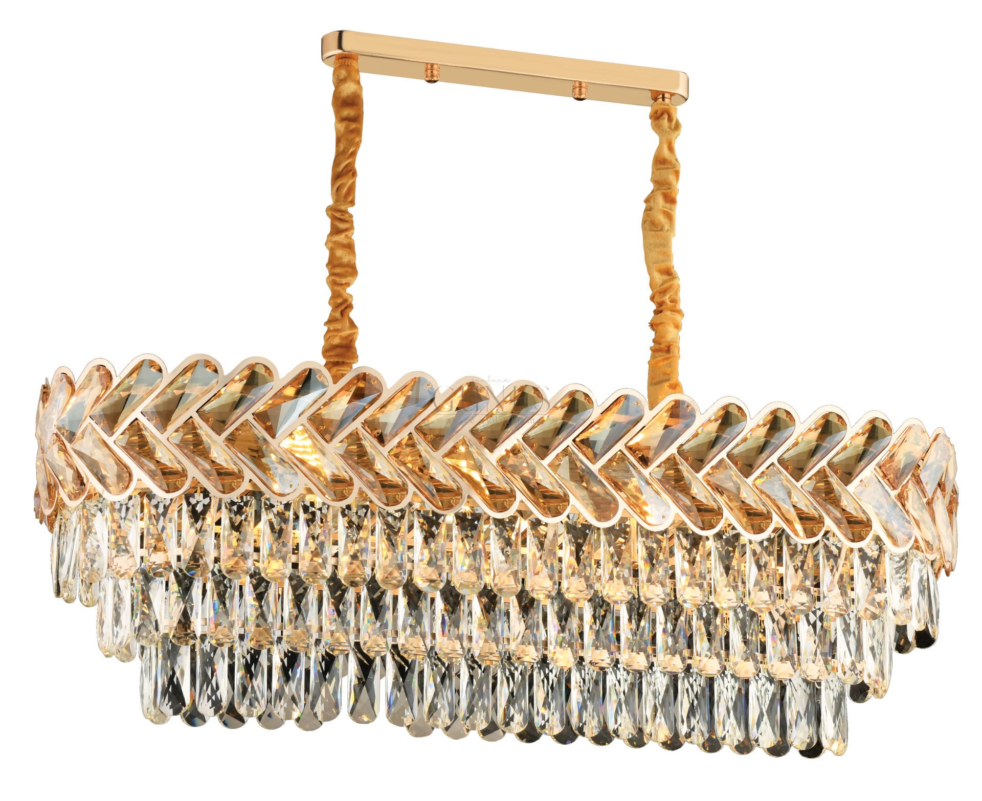 ÖZMER ML-03 GOLD YEMEK MASASI AVİZE