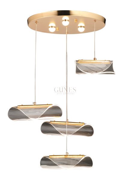 ÖZMER AD-98 GOLD 4LÜ SARKIT LED AVİZE