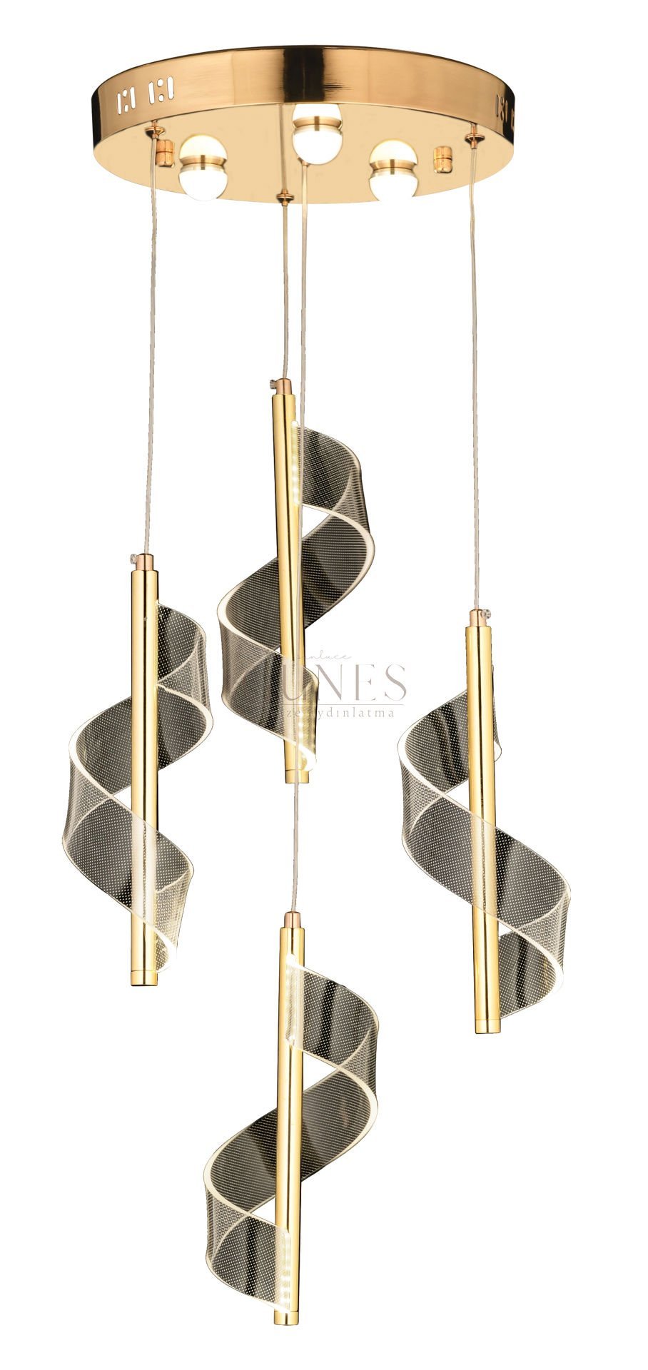 ÖZMER AD-096 GOLD 4LÜ SARKIT LED AVİZE