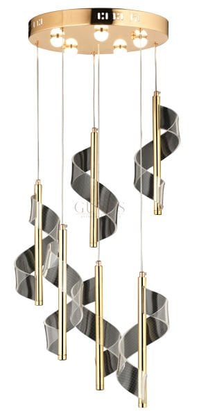 ÖZMER AD-096 GOLD 6LI SARKIT LED AVİZE