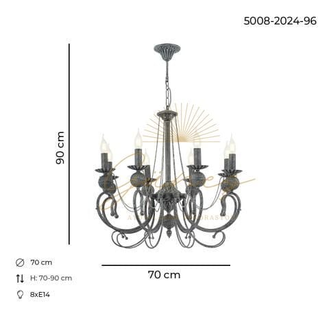 Kaşgar 8li Antrasit Eskitme