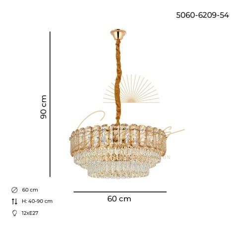 Hazar 60lık Klasik Avize Gold