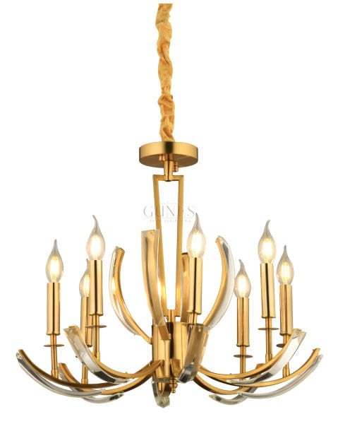 DM-40 GOLD 8Lİ CAM KOL AVİZE