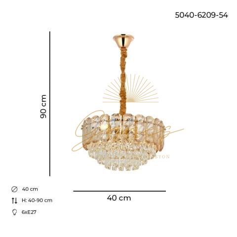 Hazar 40lık Klasik Avize Gold