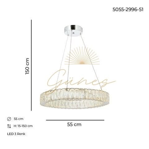 Esse 55lik Avize Krom